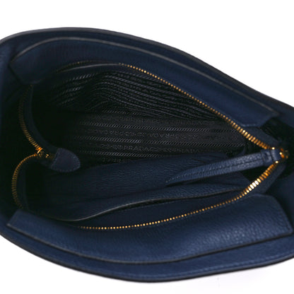 Prada Vitello Phenix Logo Hobo Baltico 5 of 11