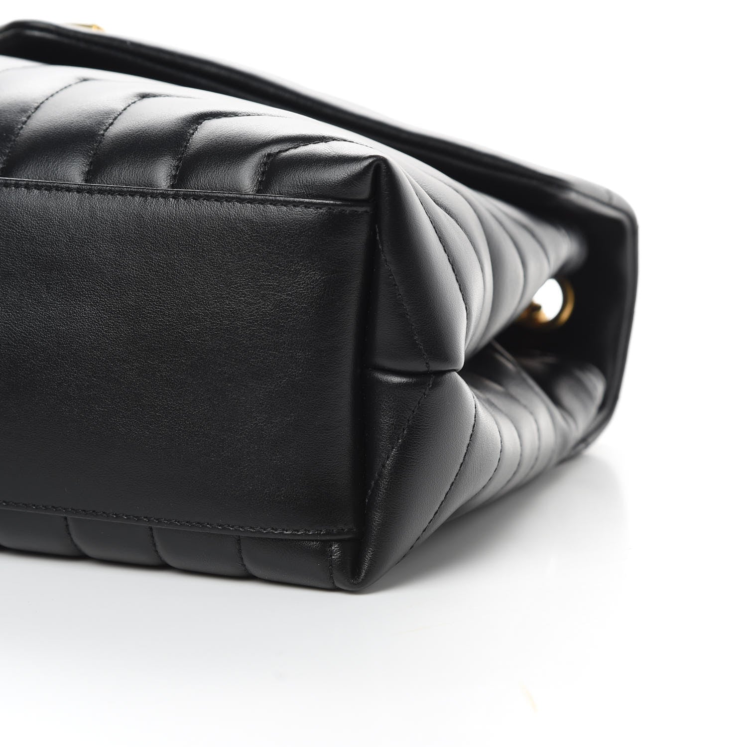 Saint Laurent Calfskin Y Quilted Monogram Medium Loulou Chain Satchel Black 10 of 10