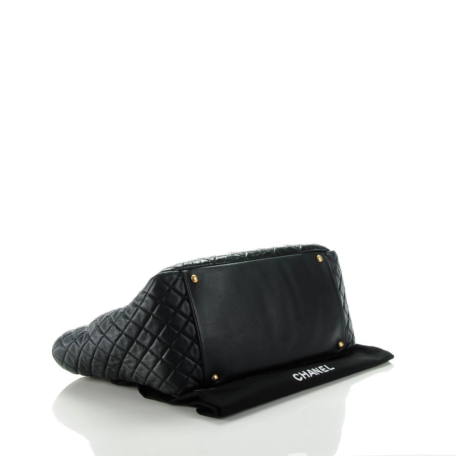 Chanel Glazed Calfskin Quilted Large Mademoiselle East West Flap Black 4 of 7