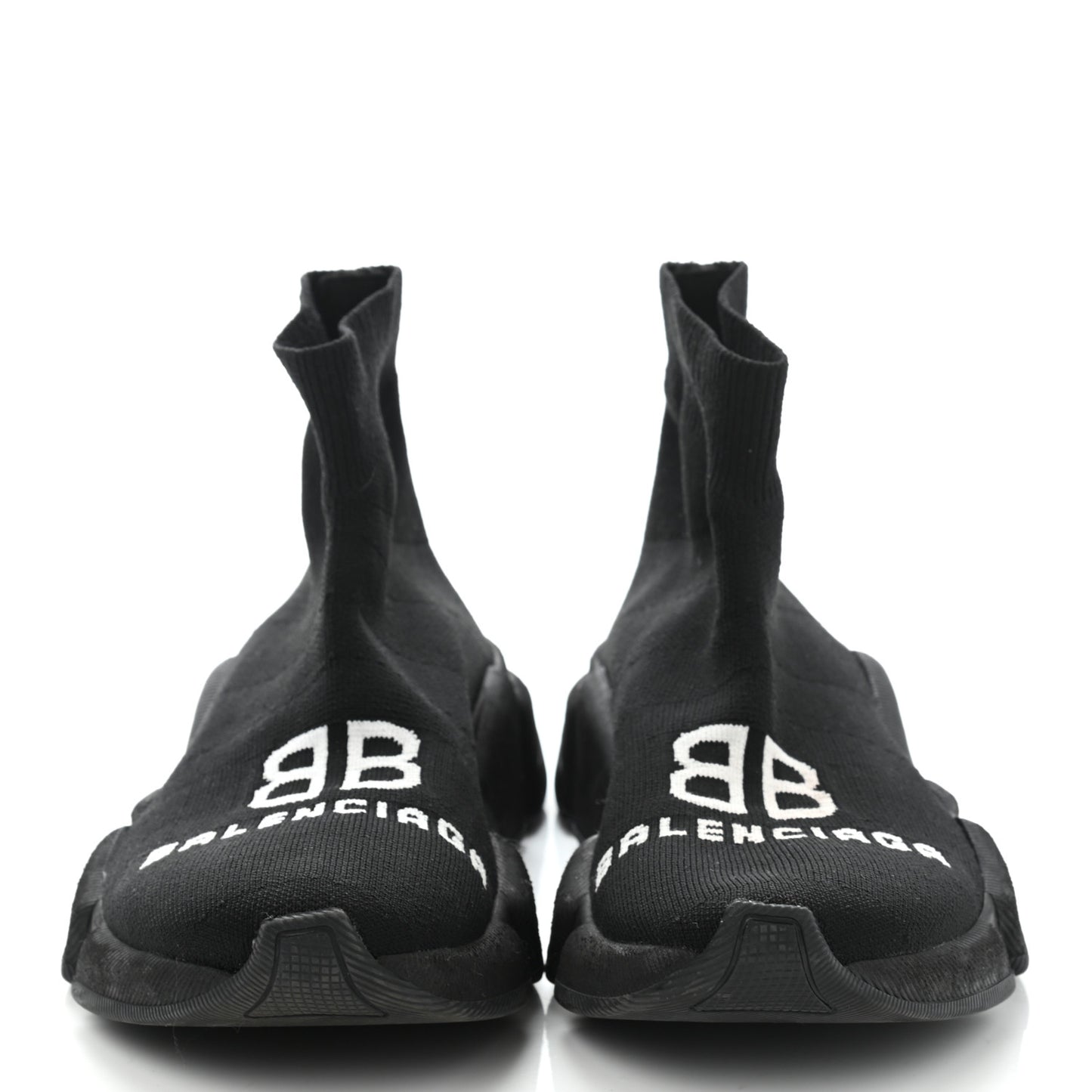 Neoprene Knit Logo Womens Speed Sneakers 36 Black