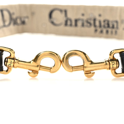 Christian Dior Oblique Studded Shoulder Strap Blue 4 of 5