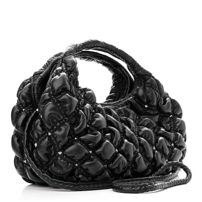 Valentino Garavani Nappa Small Spikeme Hobo Bag Black 3 of 10