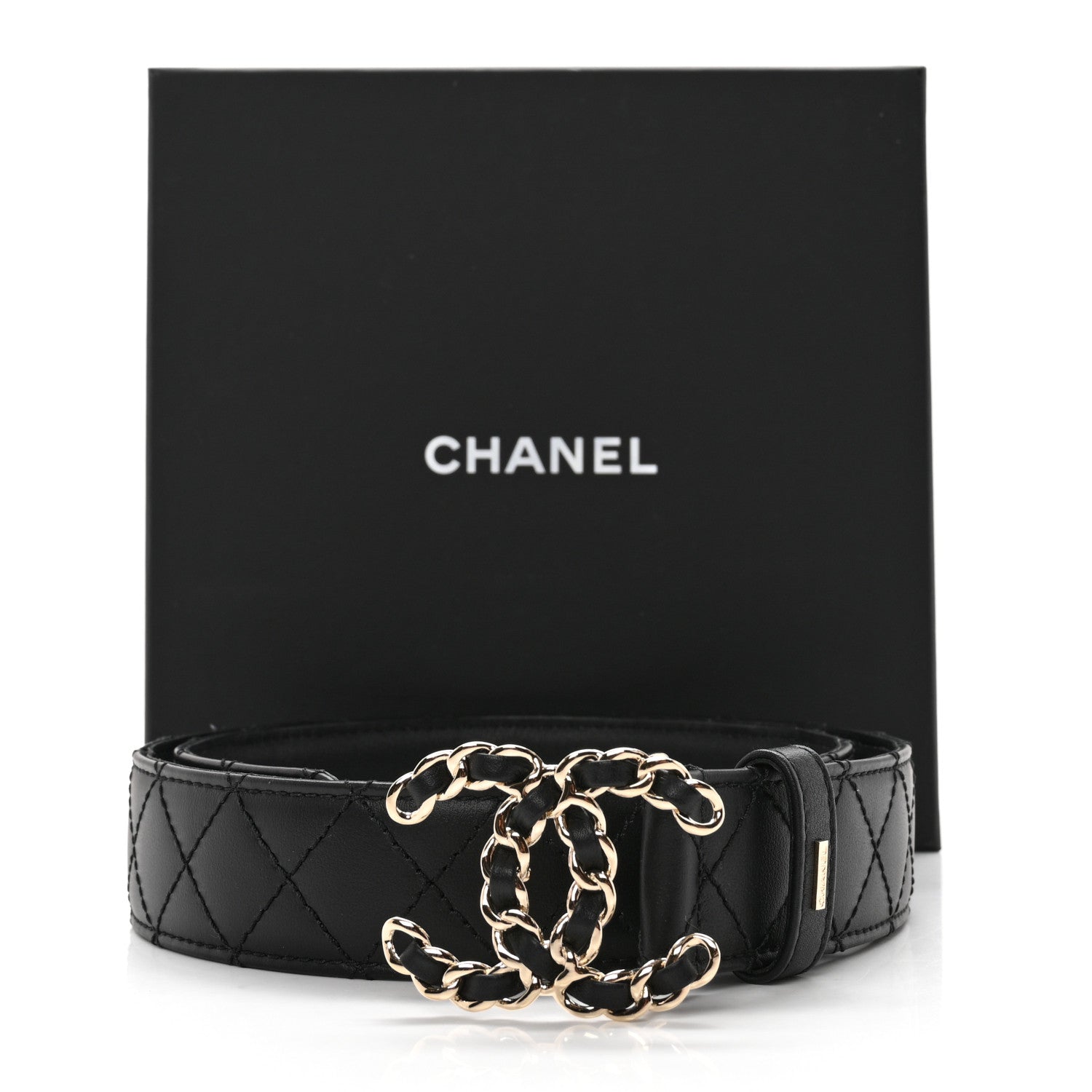 Chanel Lambskin Quilted CC Chain Belt 75 30 Black 9 of 9