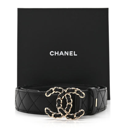 Chanel Lambskin Quilted CC Chain Belt 75 30 Black 9 of 9