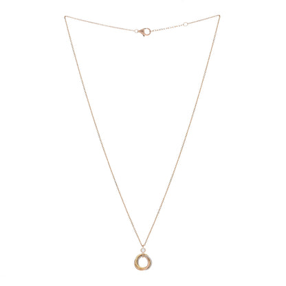 Cartier 18K Pink Yellow White Gold Diamond Trinity Pendant Necklace 2 of 4