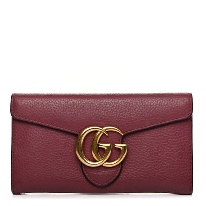 Gucci Cellarius Calfskin GG Marmont Continental Wallet Dry Rose 1 of 11