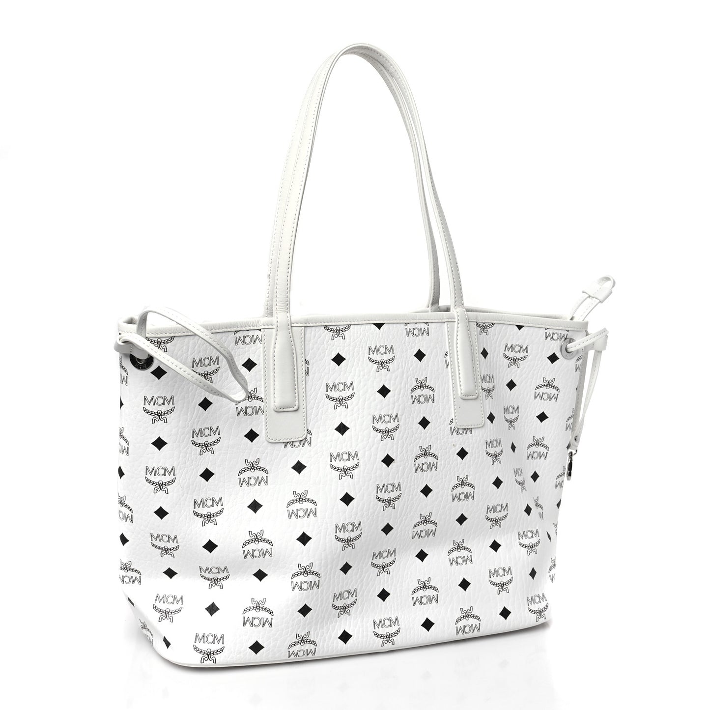 Visetos Medium Liz Reversible Shopper Tote White
