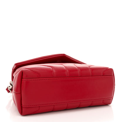 Saint Laurent Calfskin Y Quilted Monogram Toy Loulou Crossbody Bag Rouge 4 of 13