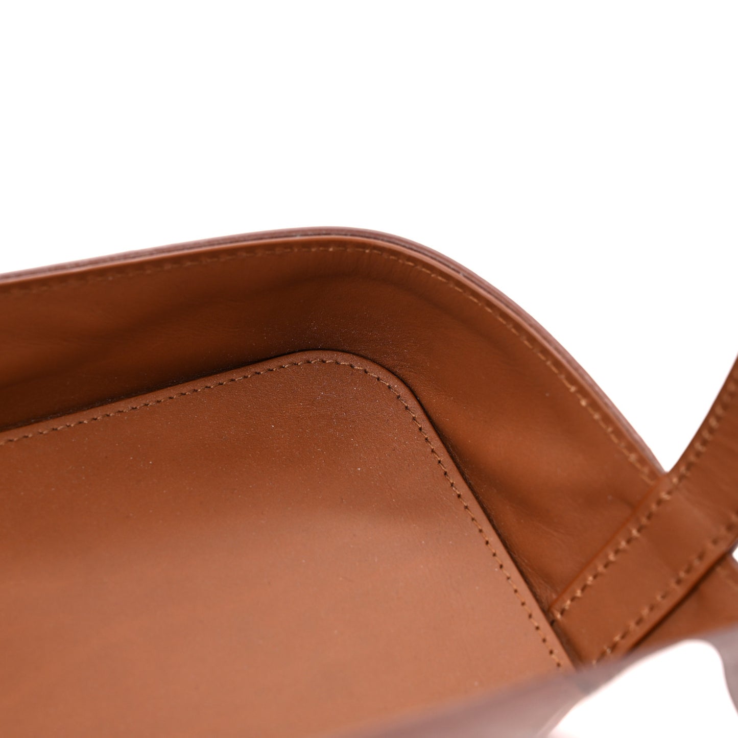 Calfskin Vinyl Cabas Tote Brown