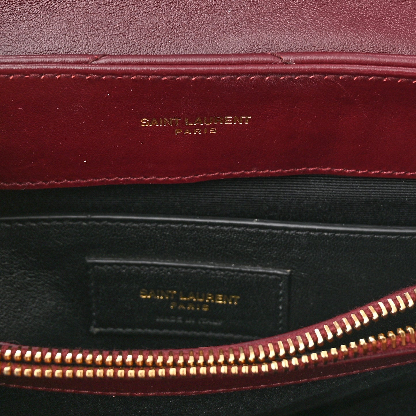 Calfskin Y Quilted Monogram Small Loulou Chain Satchel Dark Legion Red