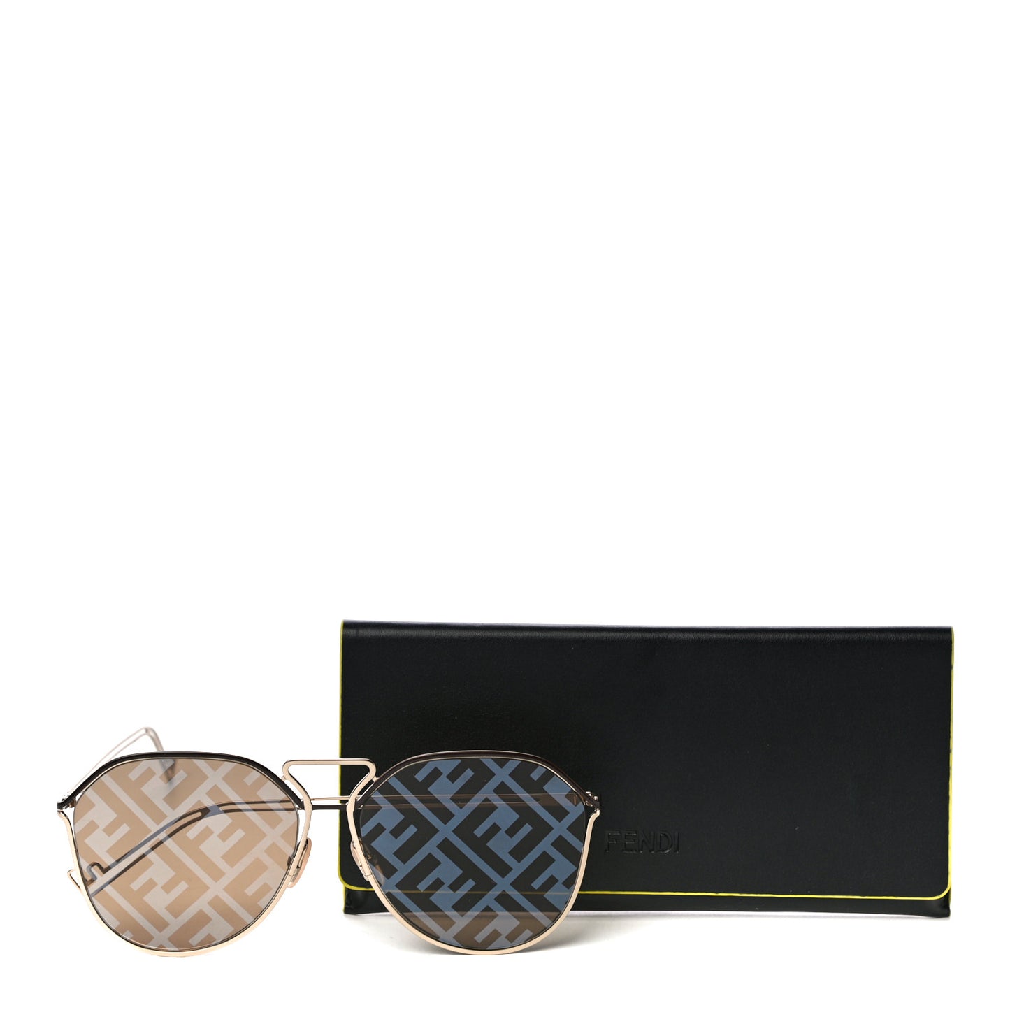 Metal Aviator Sunglasses FFM0071/S Gold