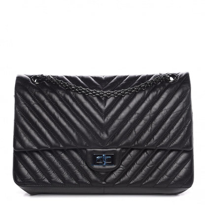 Chanel Aged Calfskin Chevron Quilted 2.55 Reissue 226 So Black 1 of 8
