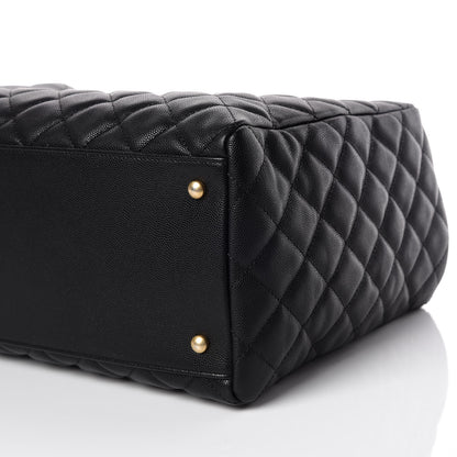 Chanel Caviar Quilted Large Coco Handle Shopping Tote Black 7 of 10