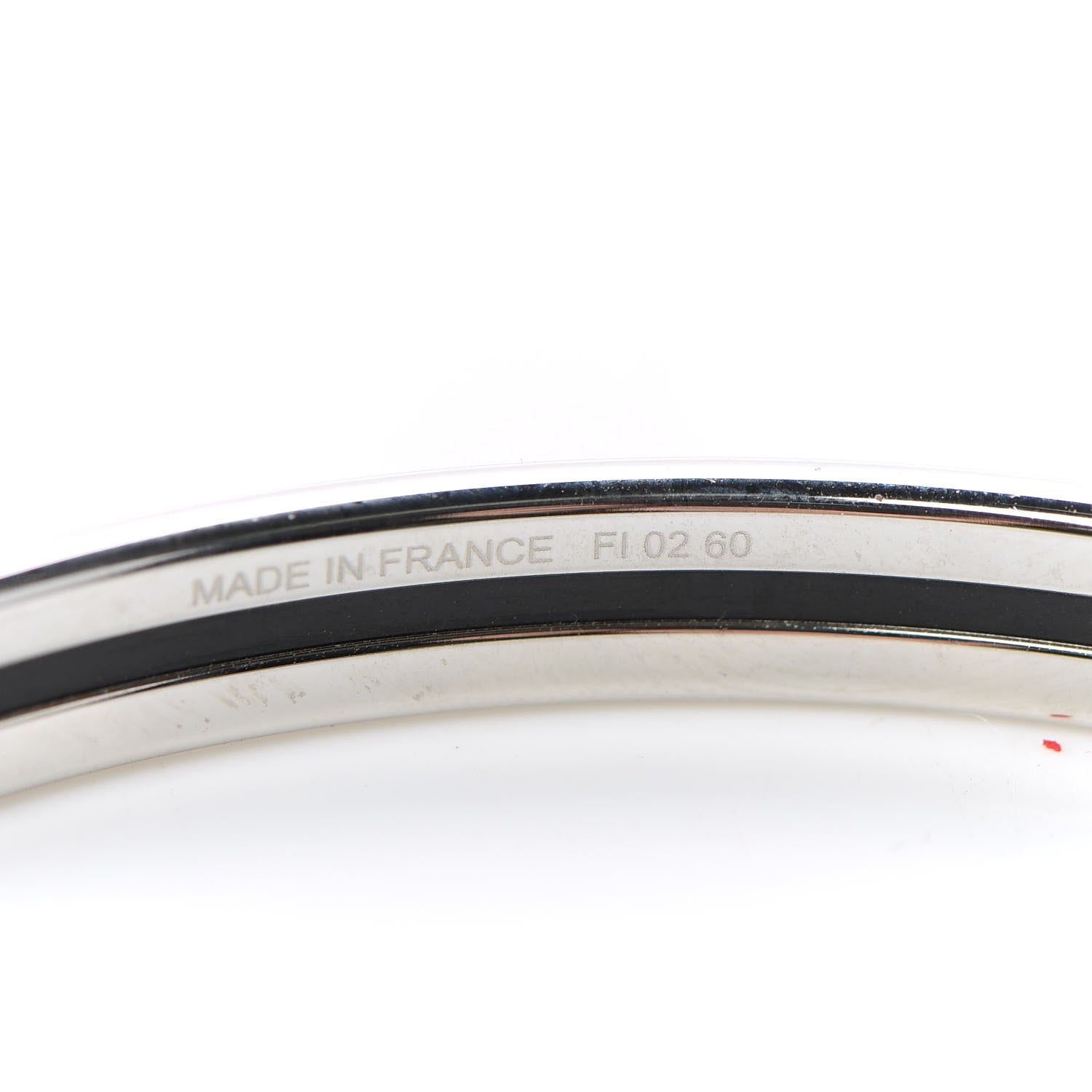 Hermes Enamel Printed Extra Narrow Bracelet 65 Pannacotta 5 of 6