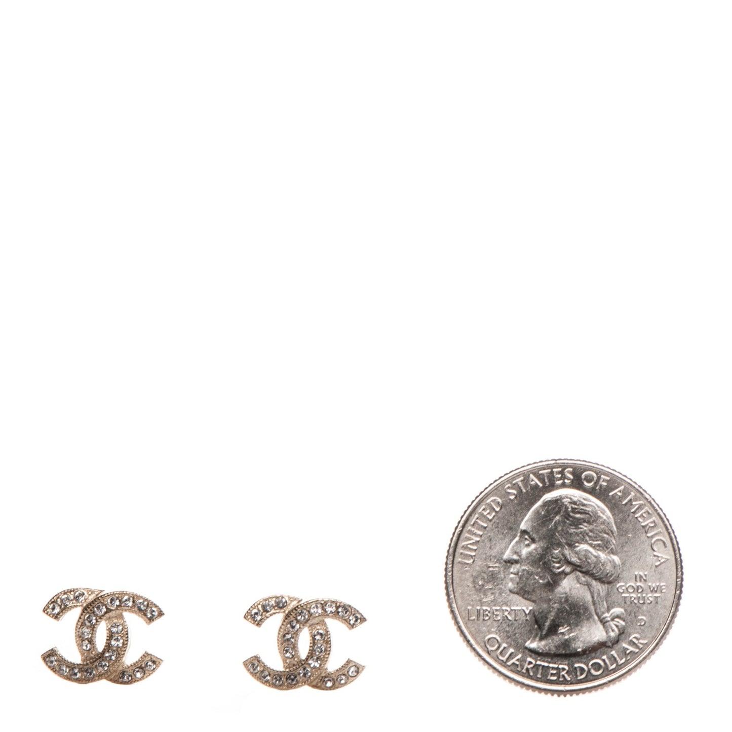 Crystal CC Earrings Gold