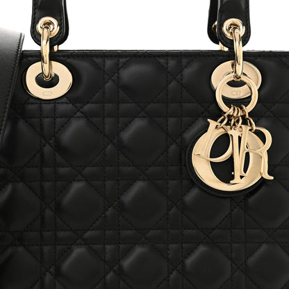 Christian Dior Lambskin Cannage Medium Lady Dior Black 8 of 11
