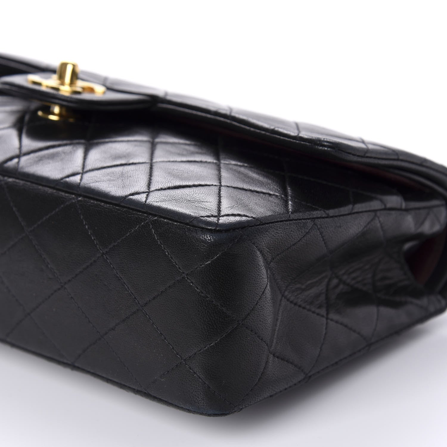 Chanel Lambskin Quilted Medium Double Flap Black 7 of 11