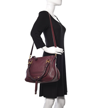 Chloe Calfskin Medium Marcie Satchel Wine Purple 2 of 12