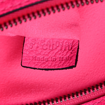 Celine Drummed Calfskin Mini Luggage Fluo Pink 7 of 11