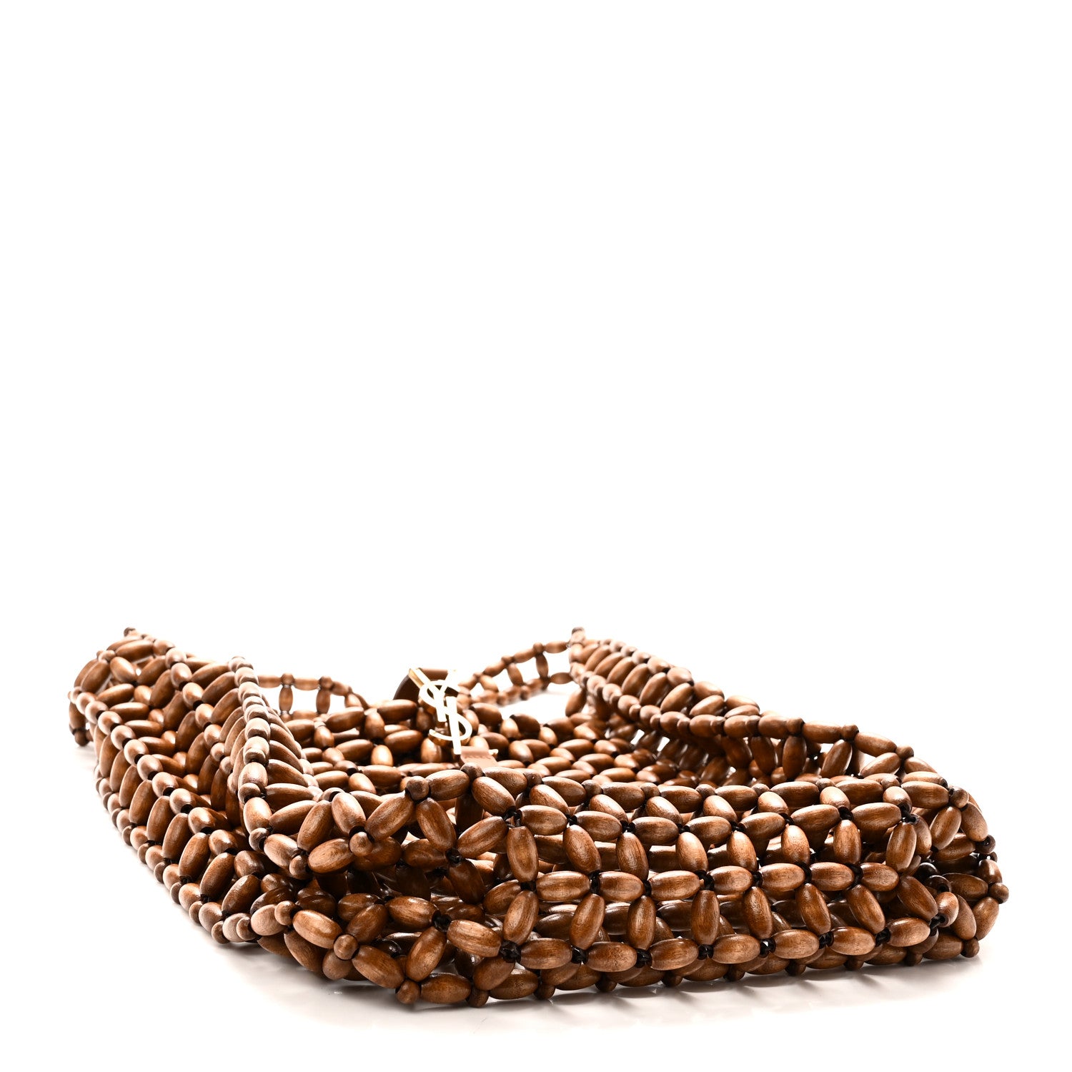 Saint Laurent Wood Bead Large Le 5 A 7 Soft Hobo Light Wood 5 of 11