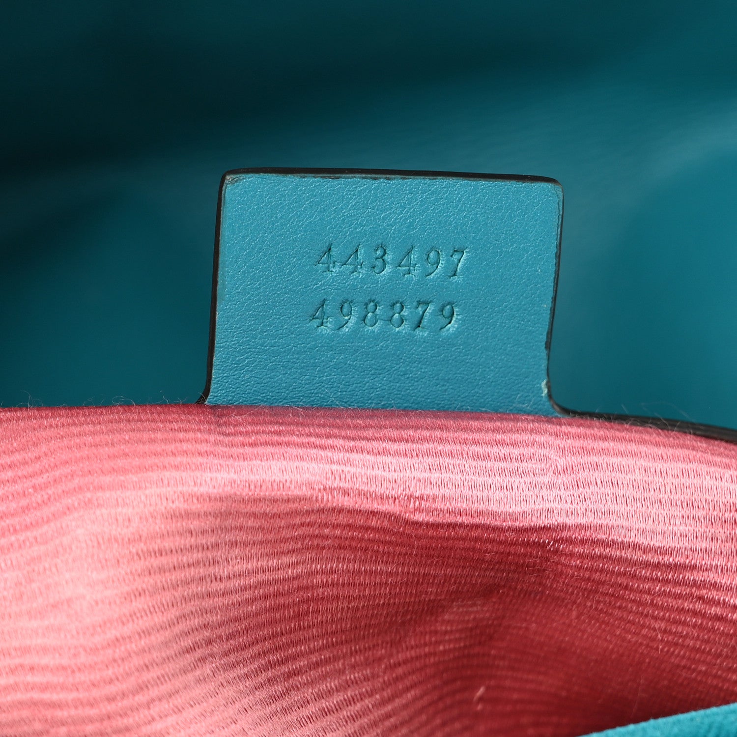 Gucci Velvet Matelasse Embroidered Small GG Marmont Shoulder Bag Pavone Cyan 7 of 12