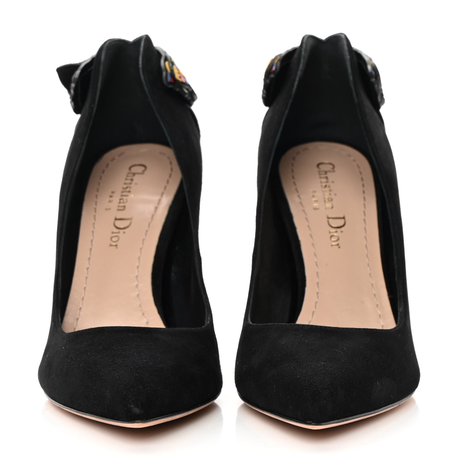 Christian Dior Suede D-Butterfly Pumps 37 Black 2 of 13
