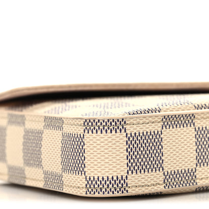 Louis Vuitton Damier Azur Pochette Felicie Chain Wallet Rose Ballerine 9 of 11