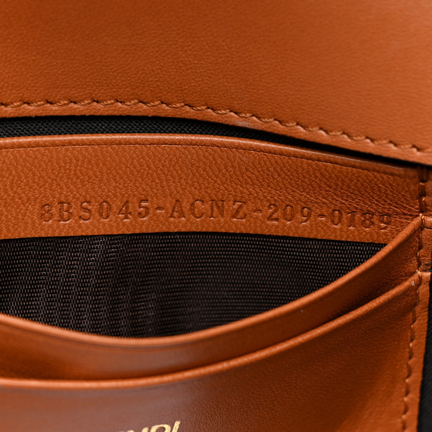 Nappa Apolo Bi-Color Mini Chain Baguette Brandy Black