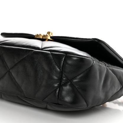 Chanel Shiny Goatskin Quilted Medium Chanel 19 Flap Black 10 of 11