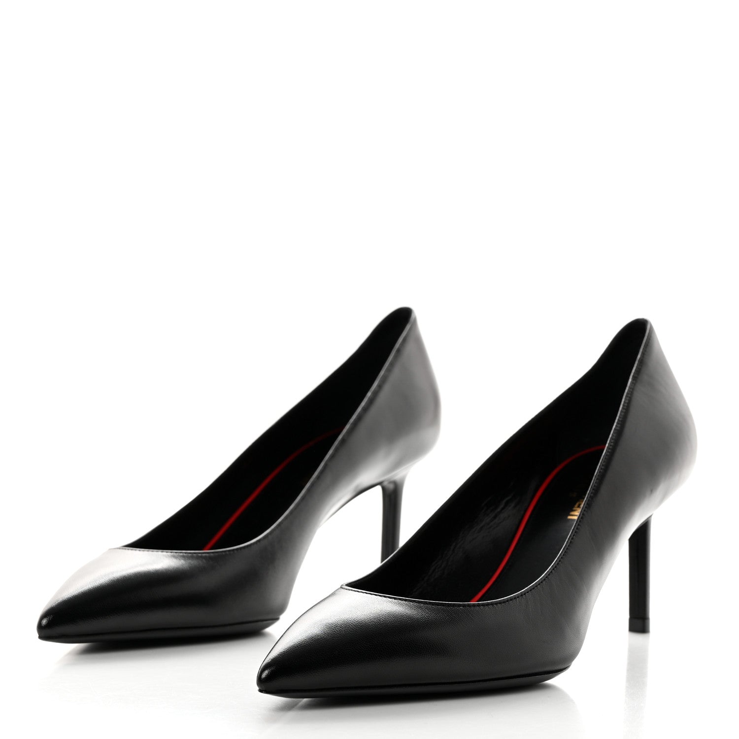 Saint Laurent Calfskin Anja 85 Pumps 38 Black 3 of 9