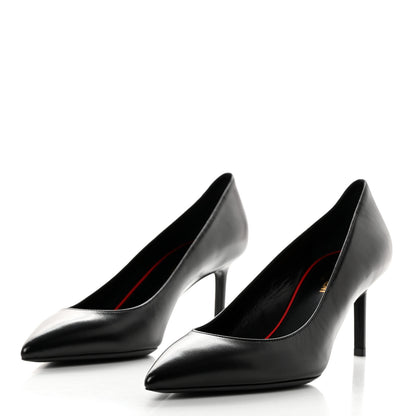 Saint Laurent Calfskin Anja 85 Pumps 38 Black 3 of 9