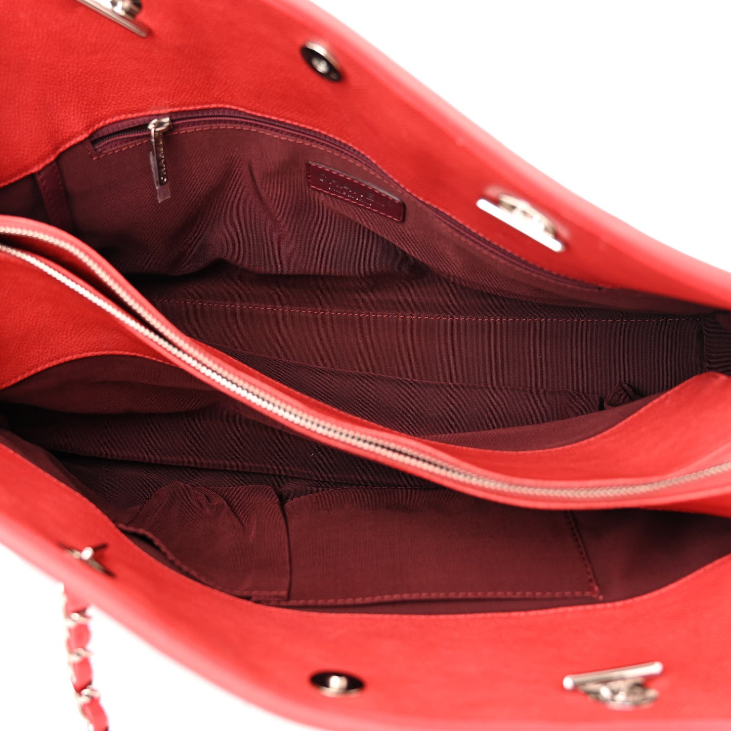 Caviar Quilted French Riviera Tote Red