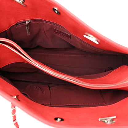 Chanel Caviar Quilted French Riviera Tote Red 5 of 13