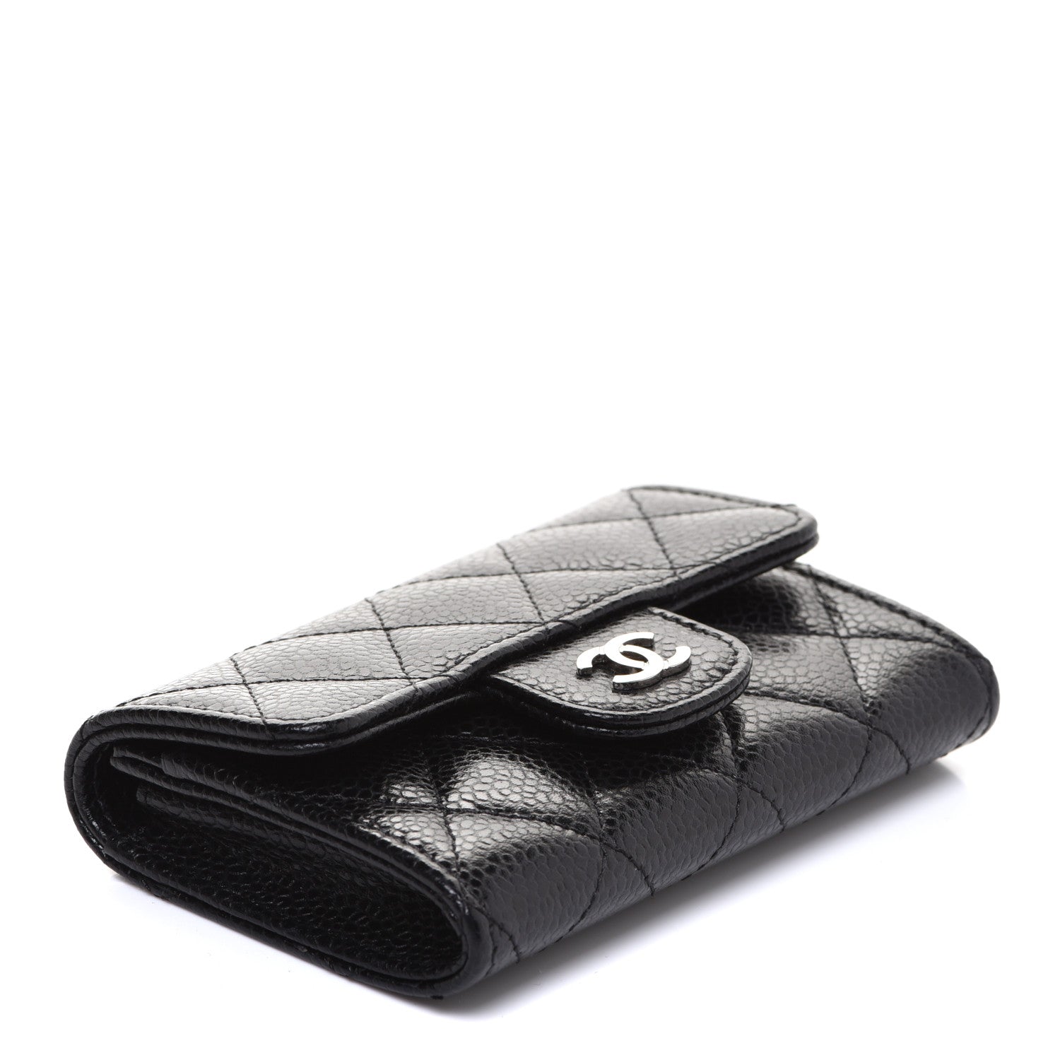 Chanel Caviar Quilted Flap Card Holder Black 4 of 9