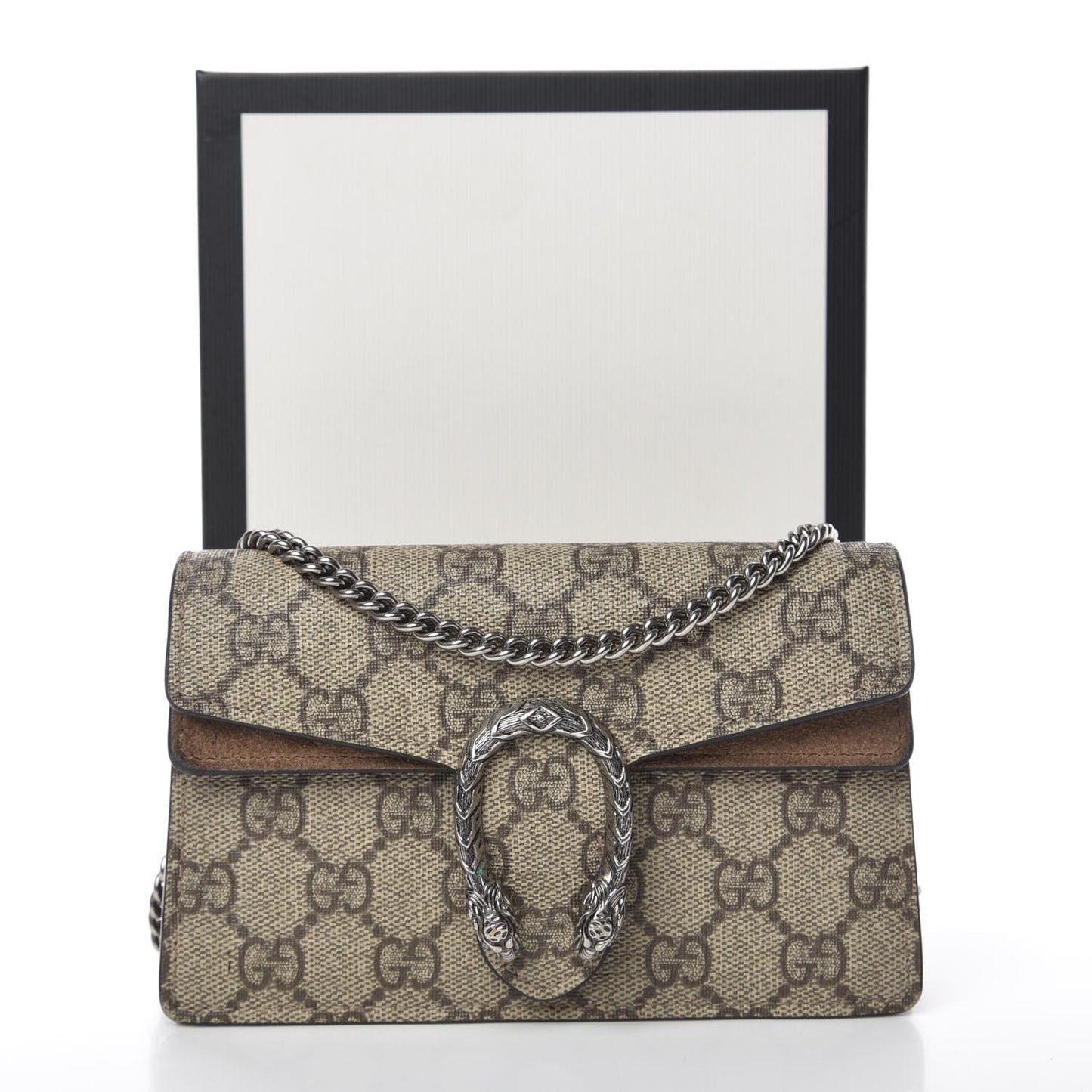 GG Supreme Monogram Super Mini Dionysus Shoulder Bag Taupe