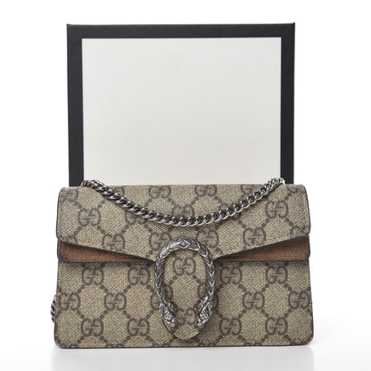 Gucci GG Supreme Monogram Super Mini Dionysus Shoulder Bag Taupe 11 of 11