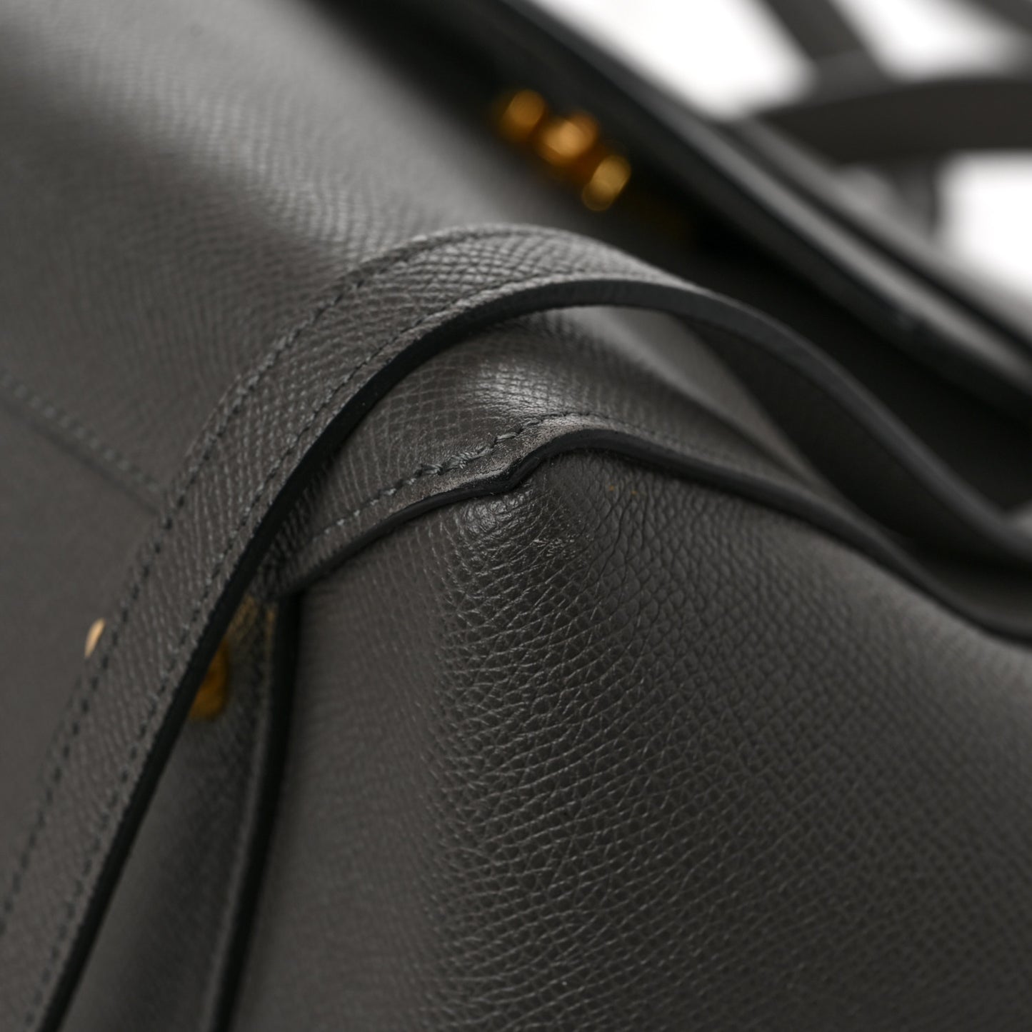 Grained Calfskin Mini Belt Bag Grey