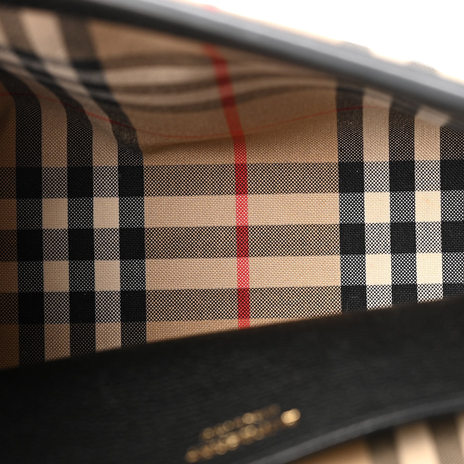 Burberry Coated Canvas Calfskin Vintage Check Medium Note Crossbody Bag Black 5 of 14