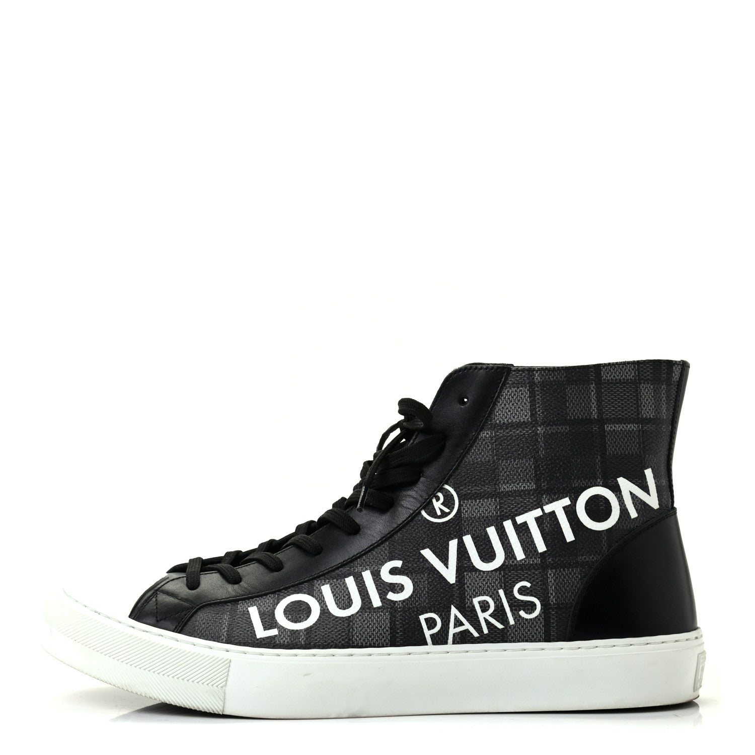 Louis Vuitton Damier Tartan Tattoo Sneaker Boots 9 Black 1 of 10