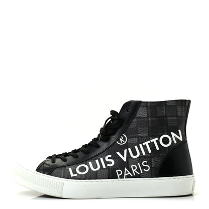 Louis Vuitton Damier Tartan Tattoo Sneaker Boots 9 Black 1 of 10