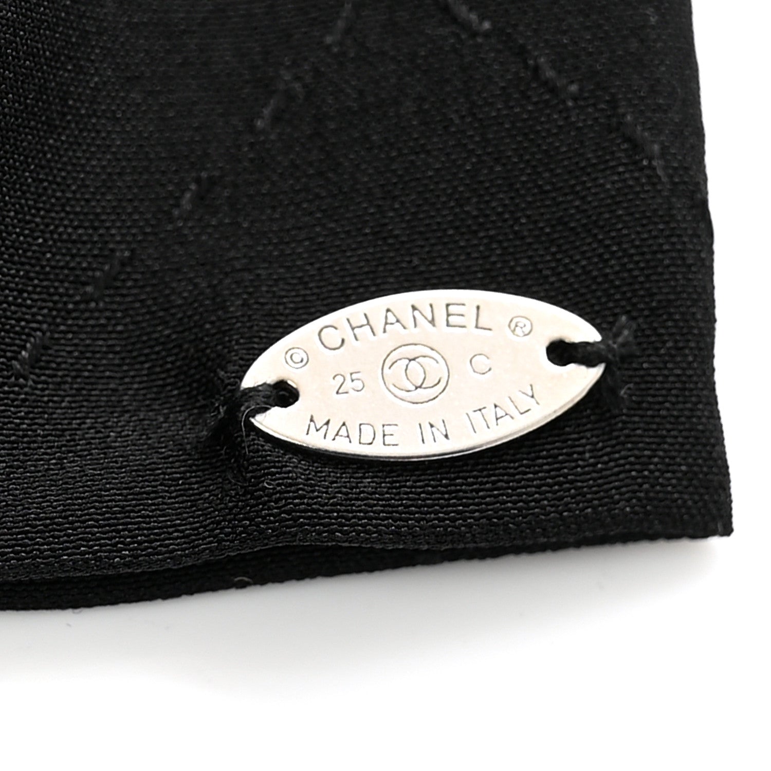 Chanel Silk Bow CC Hair Clip Black 3 of 4