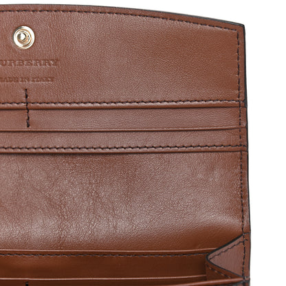 Burberry Horseshoe Calfskin House Check Porter Continental Wallet Tan 15 of 15