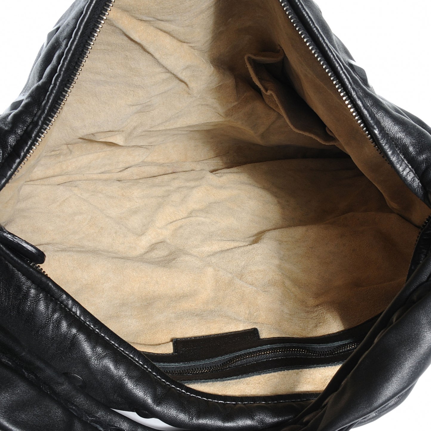 Nappa Intrecciato Studded Hobo Nero