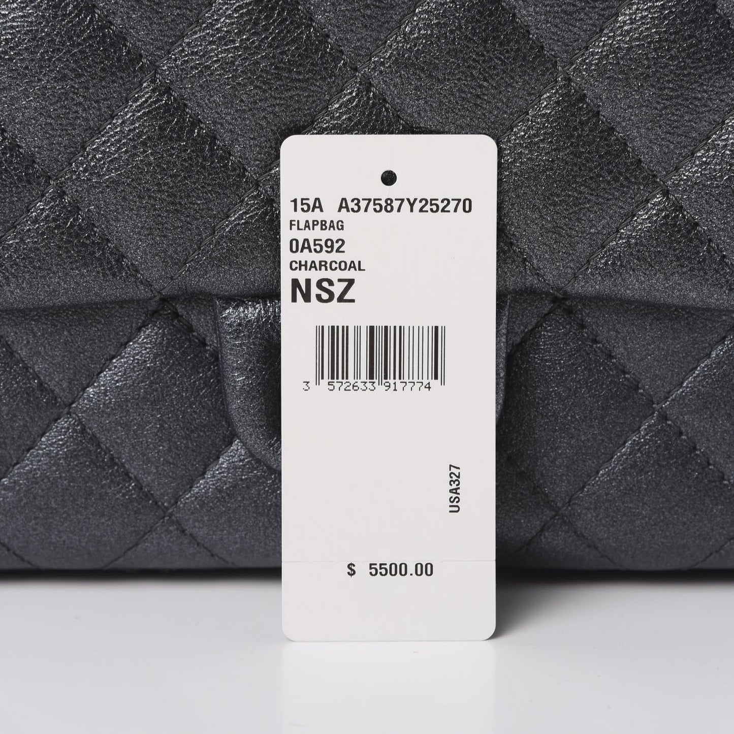 Metallic Sheepskin Quilted 2.55 Reissue 226 Flap Dark Silver