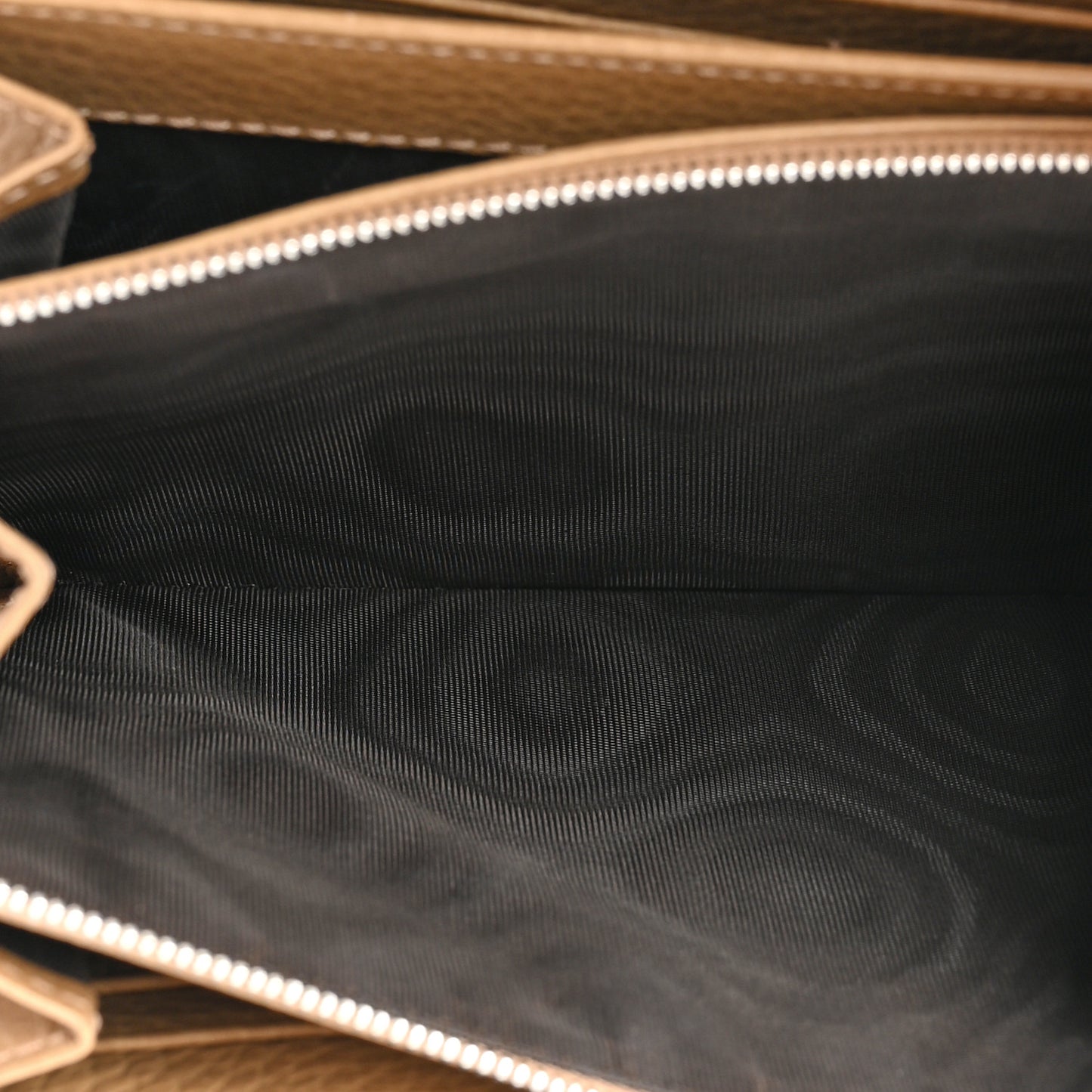 Dollar Calfskin Crystal Mini Dionysus Chain Wallet Natural Tan Black Diamond