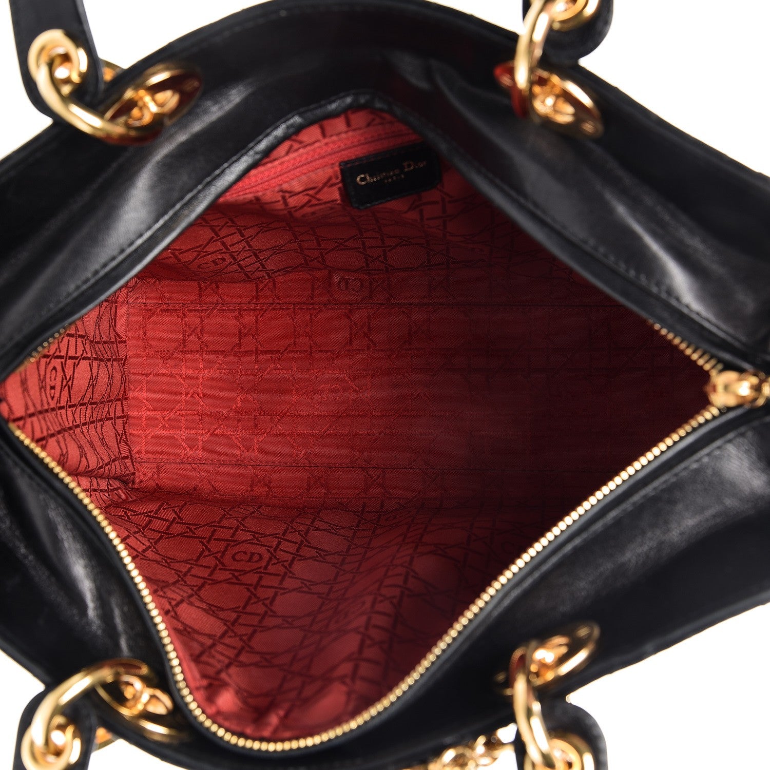 Christian Dior Lambskin Cannage Large Lady Dior Black 5 of 12