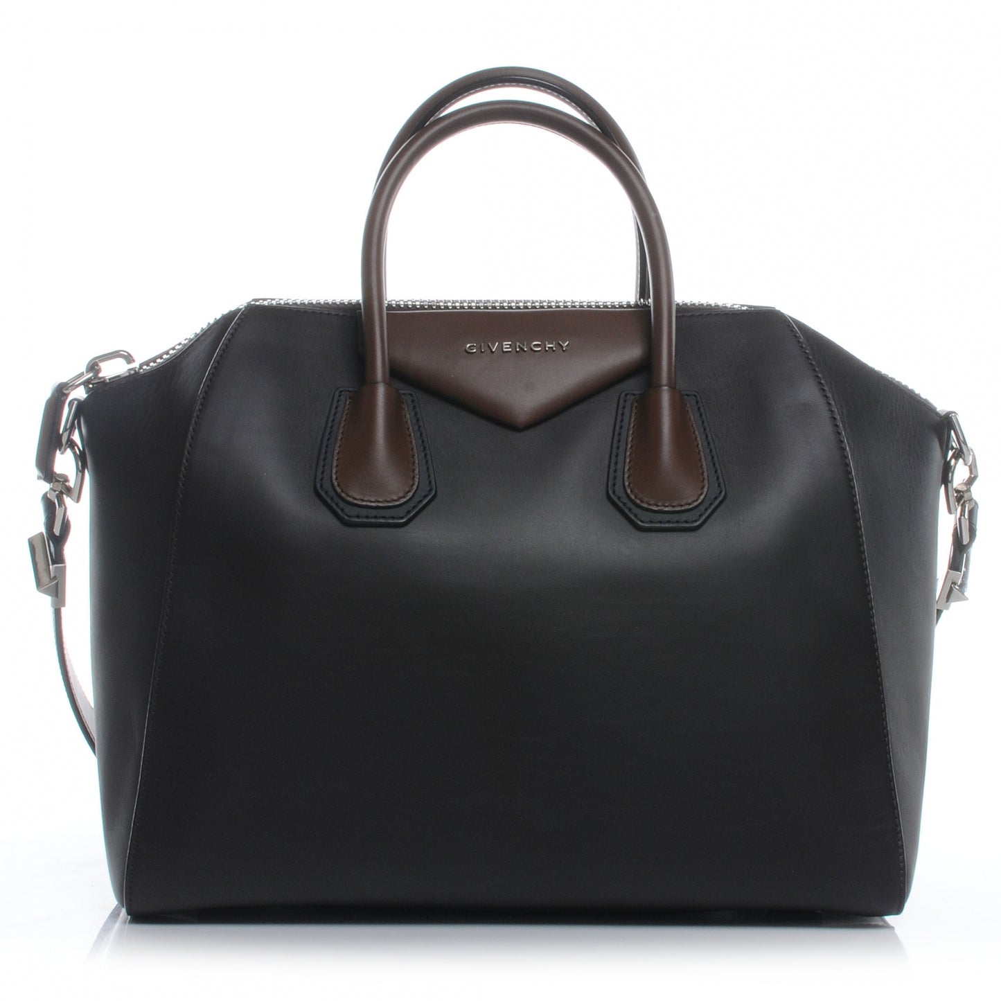 Calfskin Medium Bi-Color Antigona Black Brown