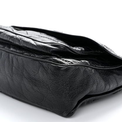 Saint Laurent Crinkled Calfskin Matelasse Monogram Medium Niki Chain Satchel Black 10 of 10