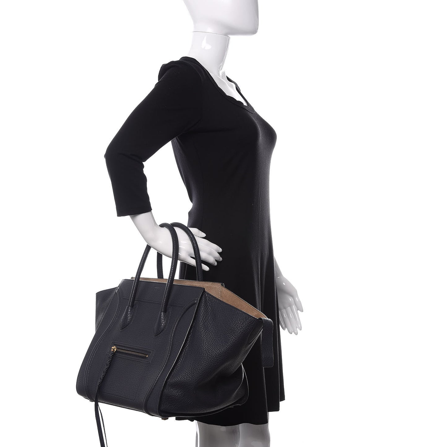 Bullhide Calfskin Medium Phantom Luggage Navy Blue