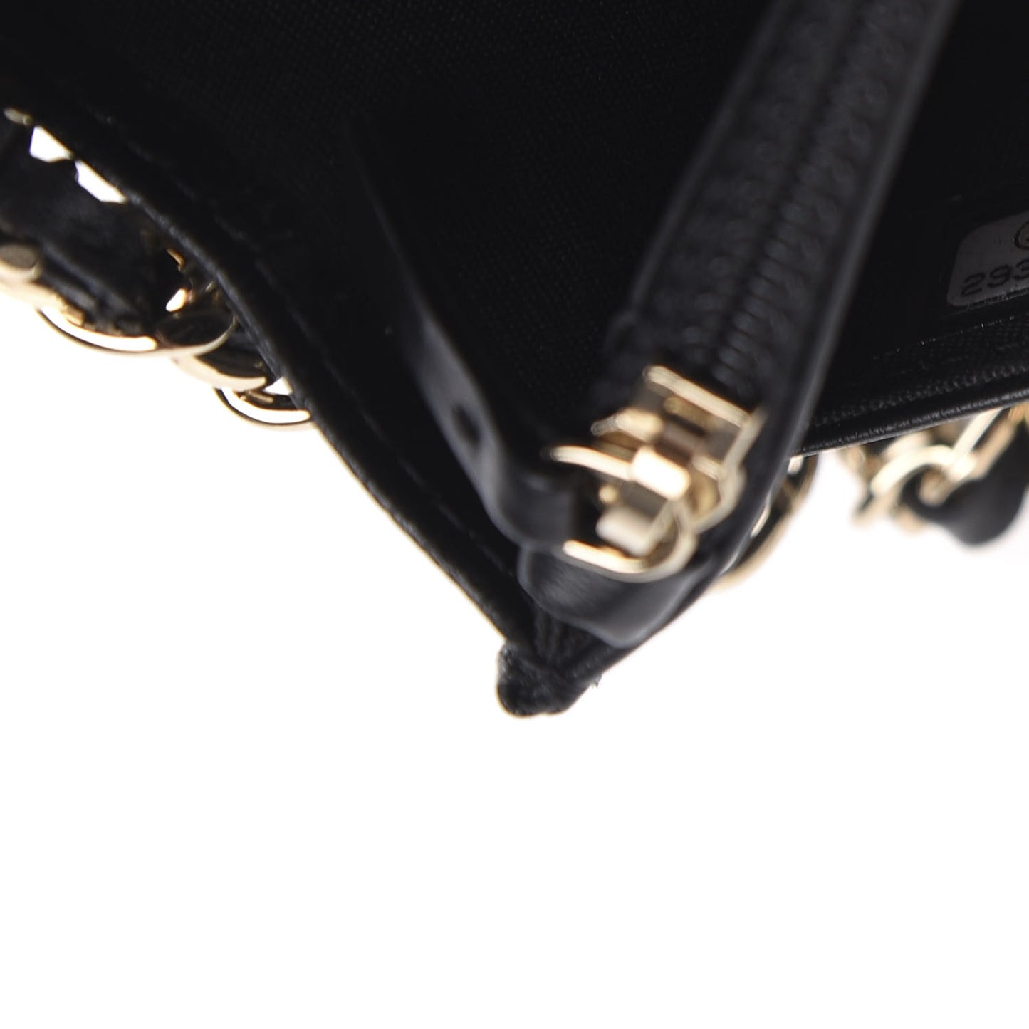 Caviar Camellia Embossed Wallet On Chain WOC Black